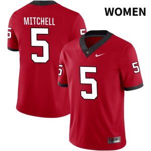 Women's Georgia Bulldogs NCAA #5 Adonai Mitchell Nike Stitched Red NIL 2022 Authentic College Football Jersey SCR7754BS